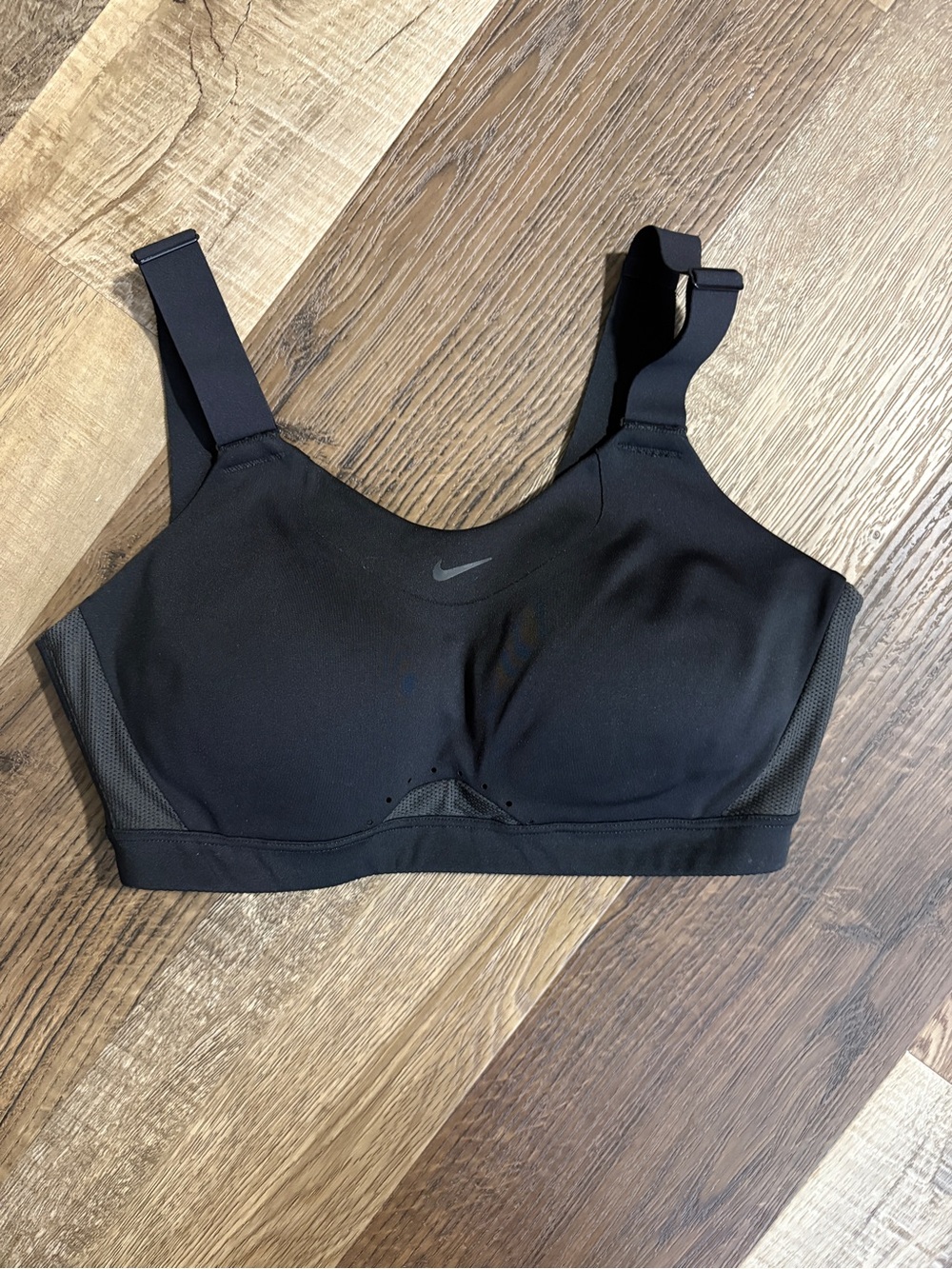 Nike Black High-Impact Adjustable-Strap Sports Bra